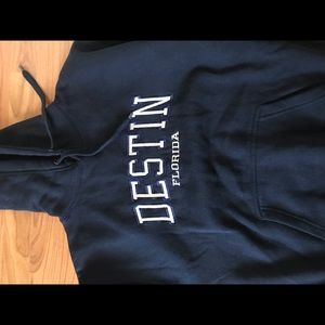 Destin Florida Hoodie Navy Mens M